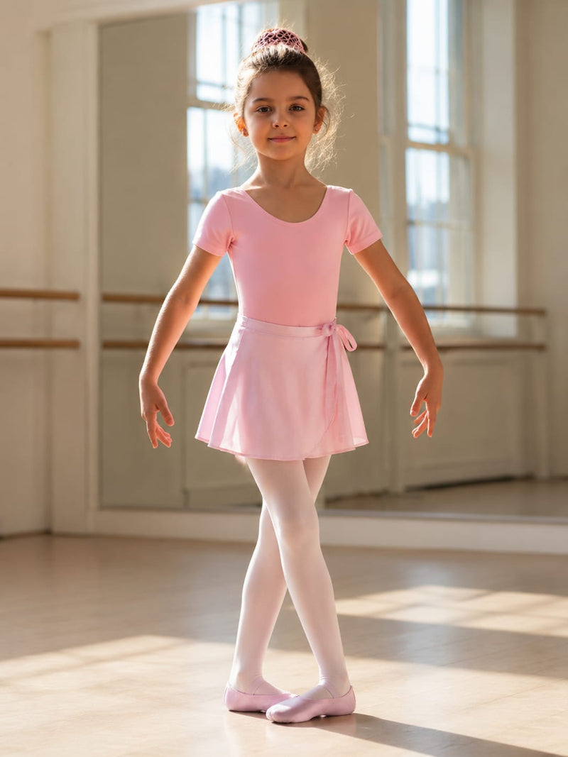 Kit de Balé Infantil Rosa 5 Itens com Collant de Manga | Teleco Sports