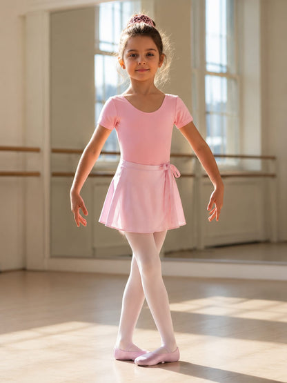 Kit de Balé Infantil Rosa 5 Itens com Collant de Manga | Teleco Sports